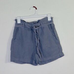Thread & Supply Dusty Blue Paper Bag Shorts
